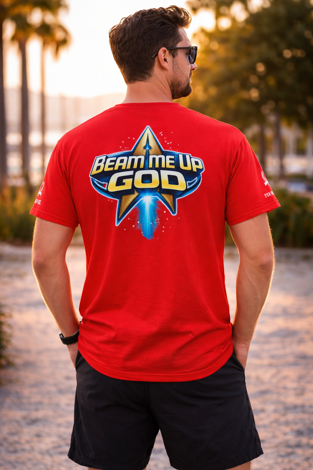 NEW!!! Godfidence Beam Me Up God Classic tee - Godfidence Every Day G.E.D. Brand