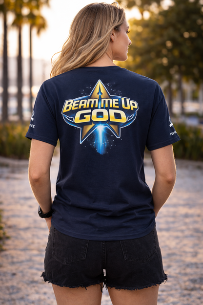NEW!!! Godfidence Beam Me Up God Classic tee - Godfidence Every Day G.E.D. Brand