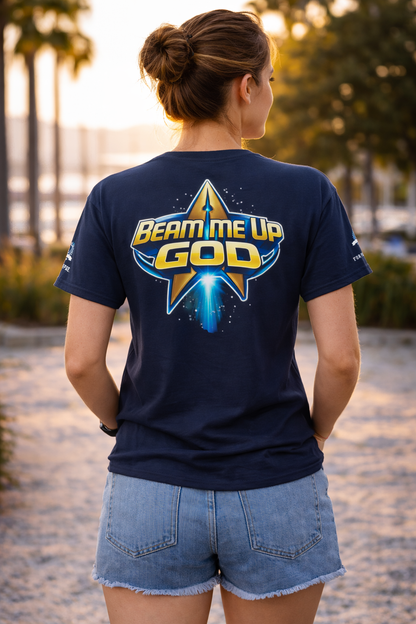 NEW!!! Godfidence Beam Me Up God Classic tee - Godfidence Every Day G.E.D. Brand