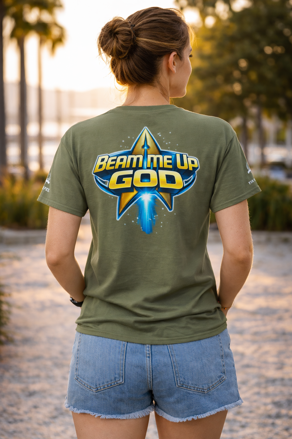 NEW!!! Godfidence Beam Me Up God Classic tee - Godfidence Every Day G.E.D. Brand