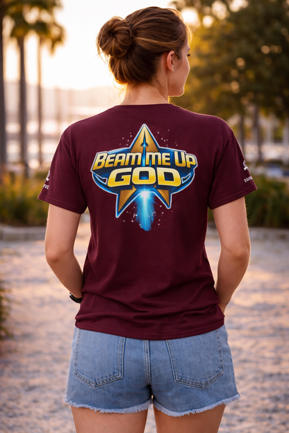 NEW!!! Godfidence Beam Me Up God Classic tee - Godfidence Every Day G.E.D. Brand