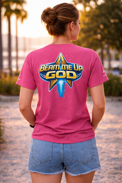 NEW!!! Godfidence Beam Me Up God Classic tee - Godfidence Every Day G.E.D. Brand