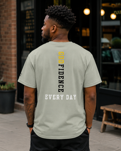 NEW!! Godfidence Front GPT Comfort Colors Tee - Godfidence Every Day G.E.D. Brand