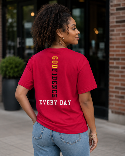 NEW!! Godfidence Front GPT Comfort Colors Tee - Godfidence Every Day G.E.D. Brand