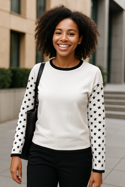 Godfidence & Star Sleeve Knitted sweater - Godfidence Every Day G.E.D. Brand