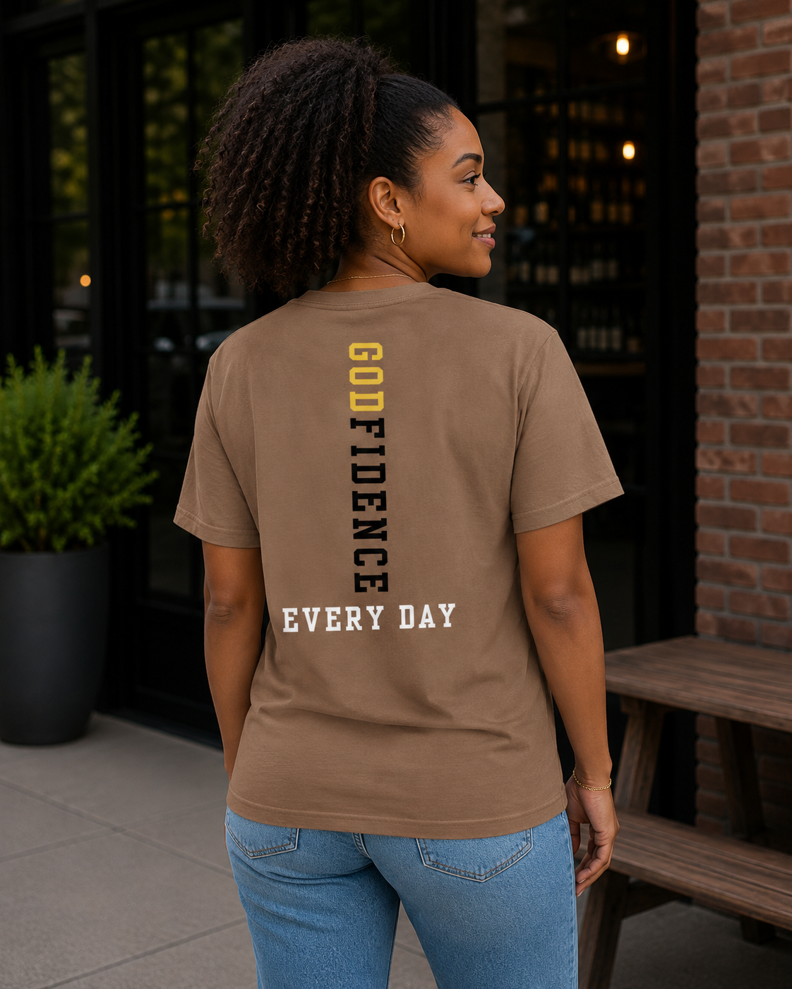 New!!! Godfidence Protected Front Tee - Godfidence Every Day G.E.D. Brand