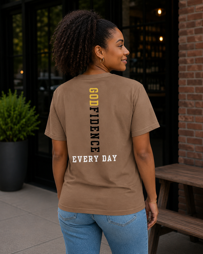 New!!! Godfidence Protected Front Tee - Godfidence Every Day G.E.D. Brand