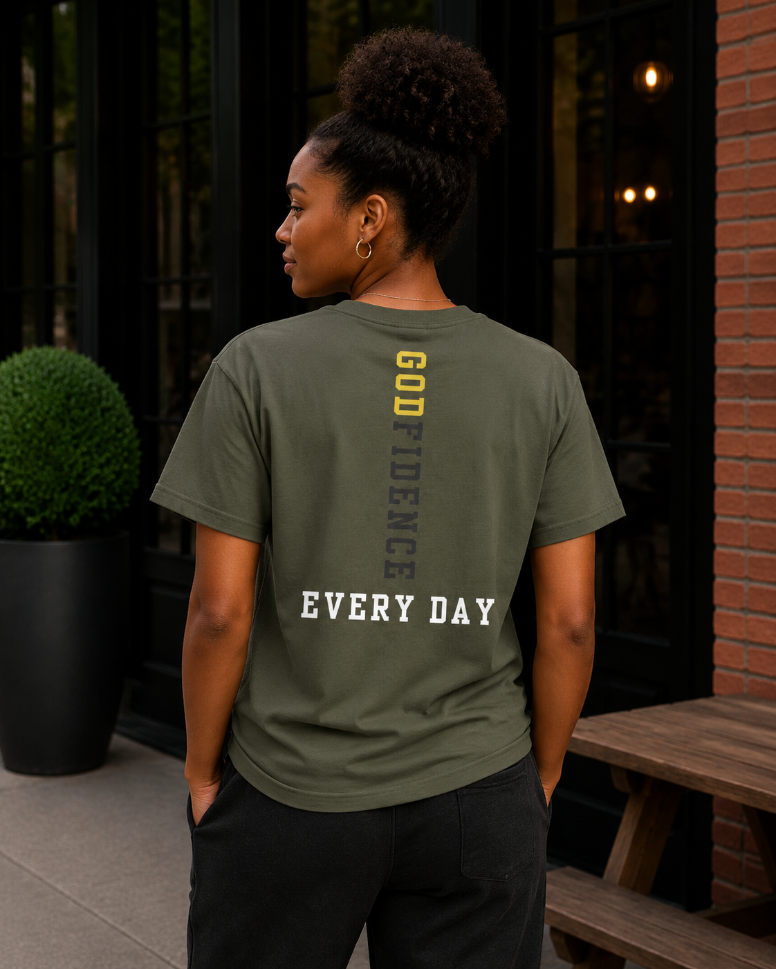 New!!! Godfidence Protected Front Tee - Godfidence Every Day G.E.D. Brand