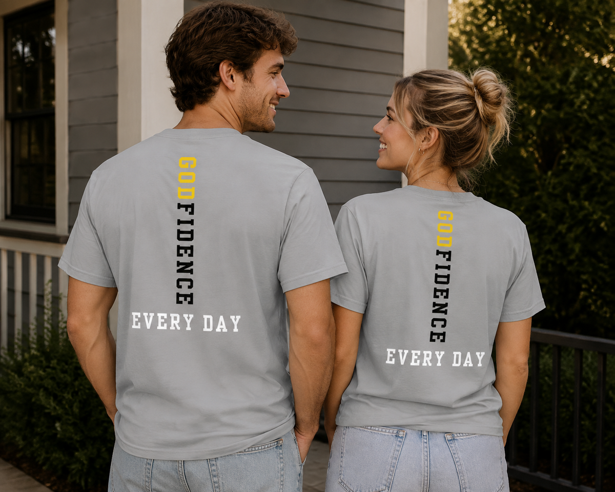 NEW!!! Godfidence Promises Front Tee - Godfidence Every Day G.E.D. Brand
