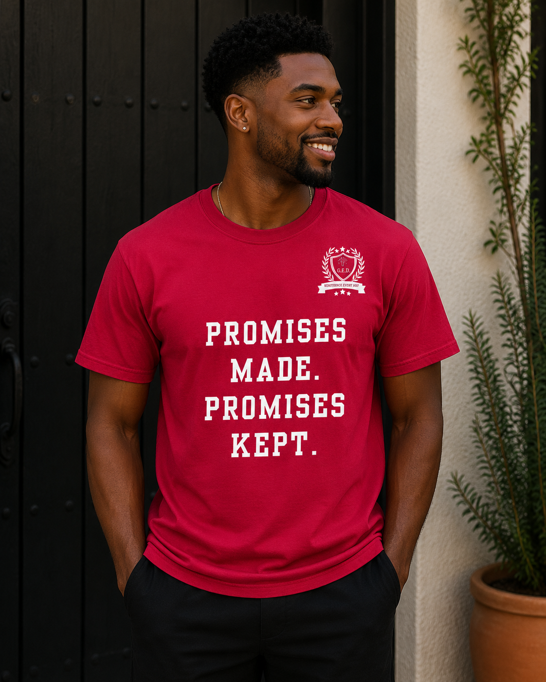 NEW!!! Godfidence Promises Front Tee - Godfidence Every Day G.E.D. Brand