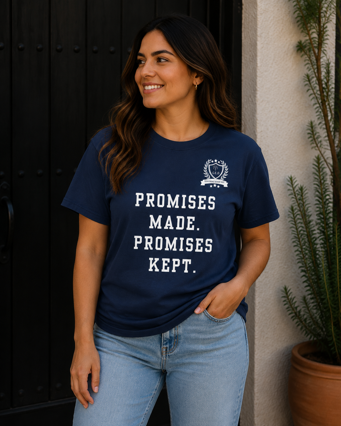 NEW!!! Godfidence Promises Front Tee - Godfidence Every Day G.E.D. Brand