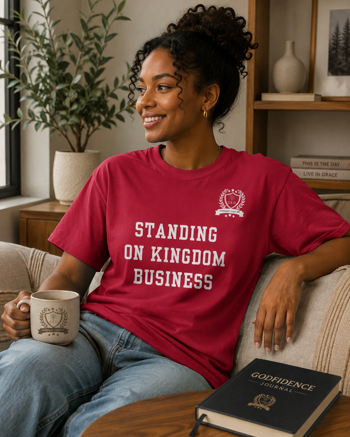 NEW!!! Godfidence Kingdom Front Tee - Godfidence Every Day G.E.D. Brand