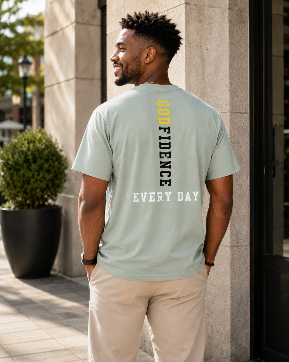NEW!!! Godfidence Blessed Front Tee - Godfidence Every Day G.E.D. Brand