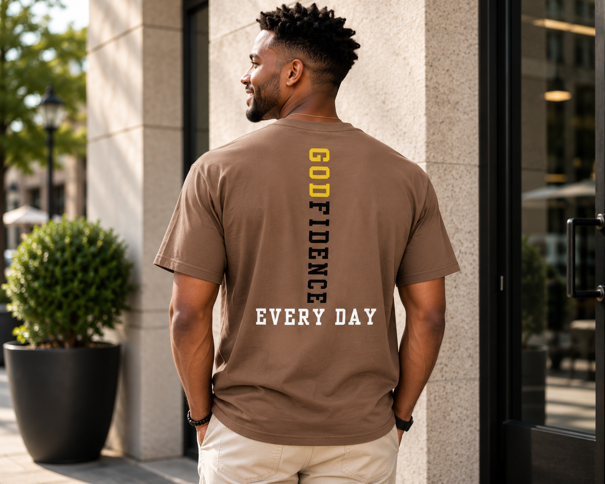 NEW!!! Godfidence Blessed Front Tee - Godfidence Every Day G.E.D. Brand