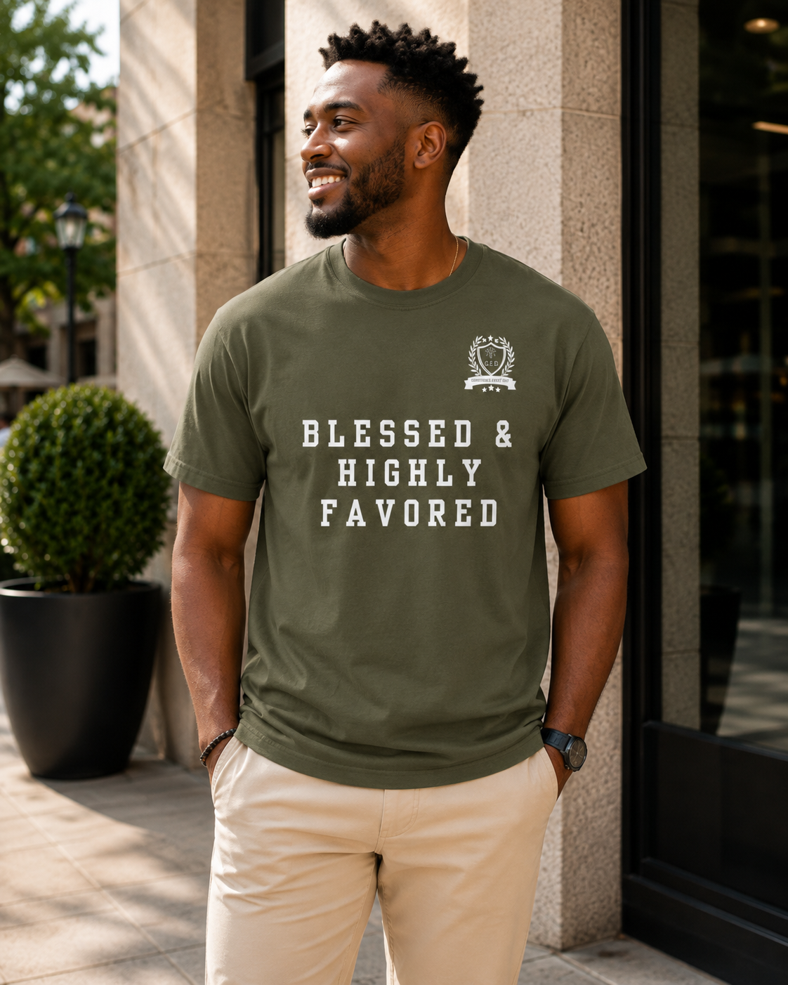 NEW!!! Godfidence Blessed Front Tee - Godfidence Every Day G.E.D. Brand