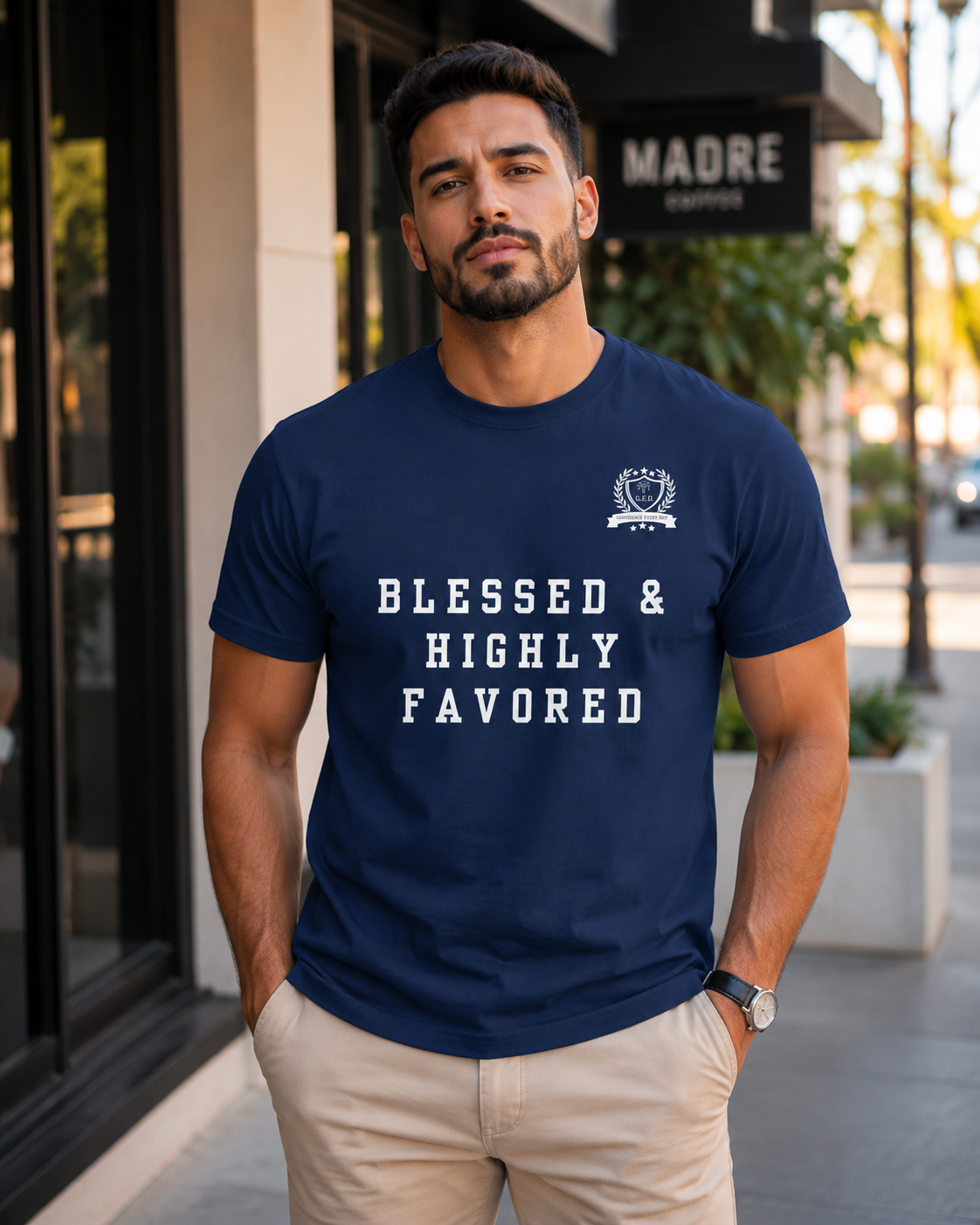 NEW!!! Godfidence Blessed Front Tee - Godfidence Every Day G.E.D. Brand