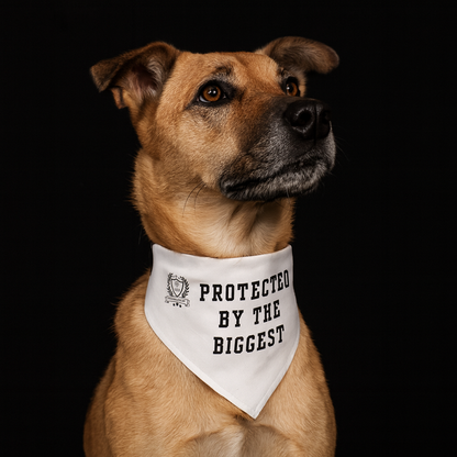 Protected By The Biggest Pet bandana collar - Godfidence Every Day G.E.D. Brand