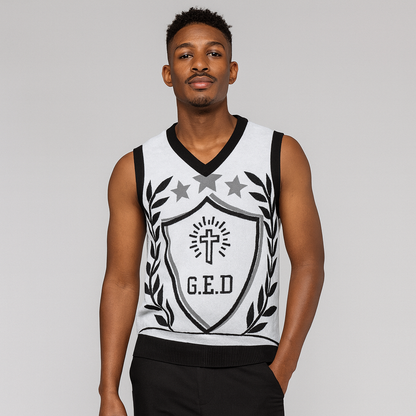 G.E.D Godfidence Knit V-neck vest - Godfidence Every Day G.E.D. Brand