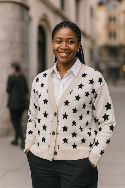 Starry Knitted cardigan - Godfidence Every Day G.E.D. Brand