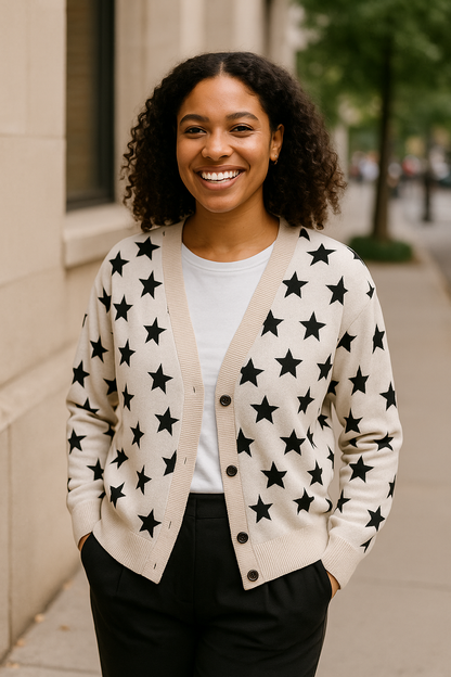 Starry Knitted cardigan - Godfidence Every Day G.E.D. Brand
