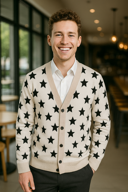 Starry Knitted cardigan - Godfidence Every Day G.E.D. Brand