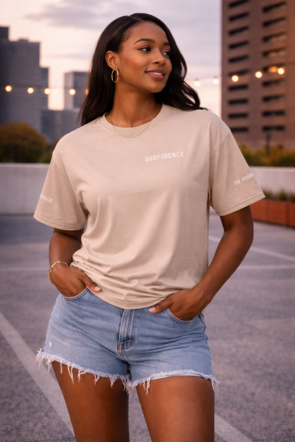 NEW!!! Godfidence Big God Classic tee (White lettering)