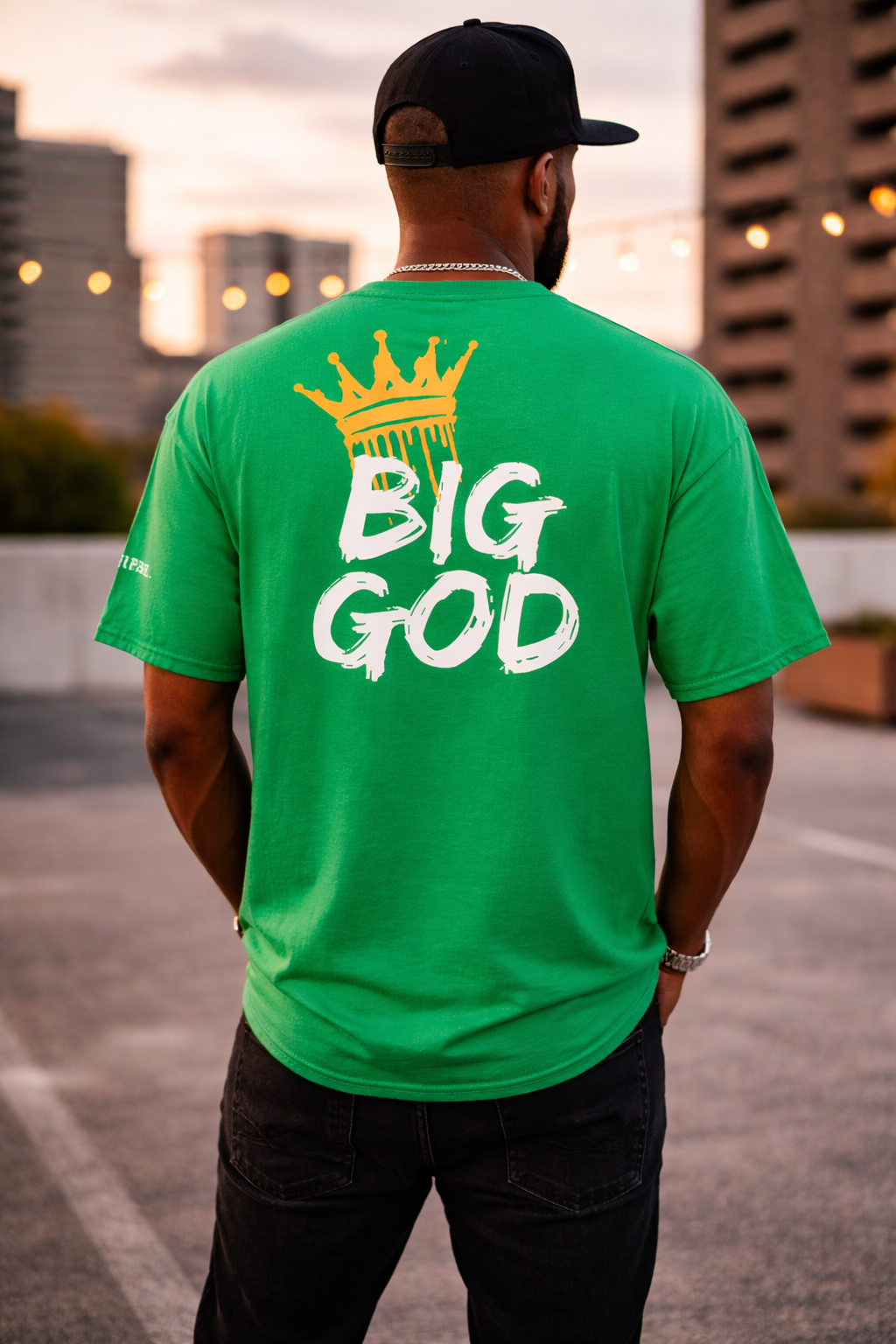 NEW!!! Godfidence Big God Classic tee (White lettering)