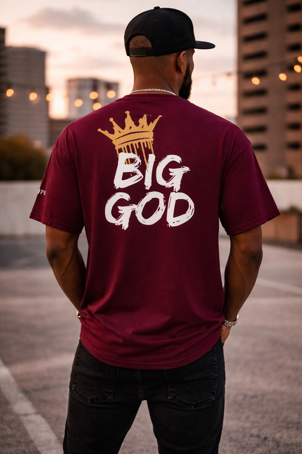 NEW!!! Godfidence Big God Classic tee (White lettering)
