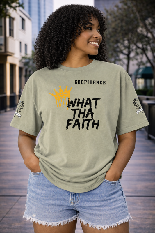 NEW!!! Godfidence WTF What Tha Faith Oversized faded t-shirt
