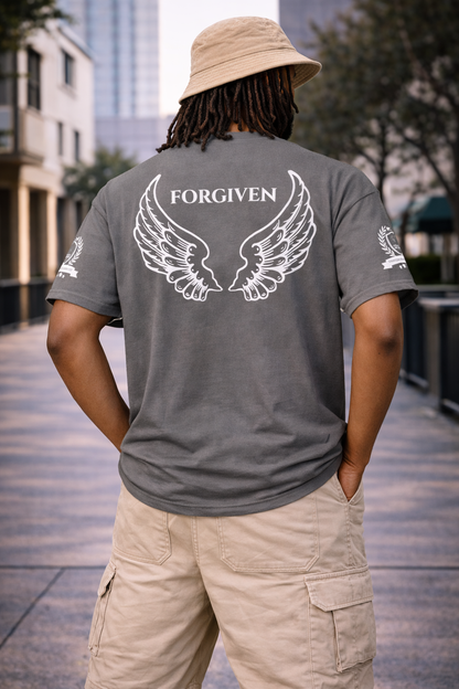 NEW!!! Godfidence Forgiven Angel Wings Classic Tee