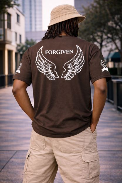 NEW!!! Godfidence Forgiven Angel Wings Classic Tee