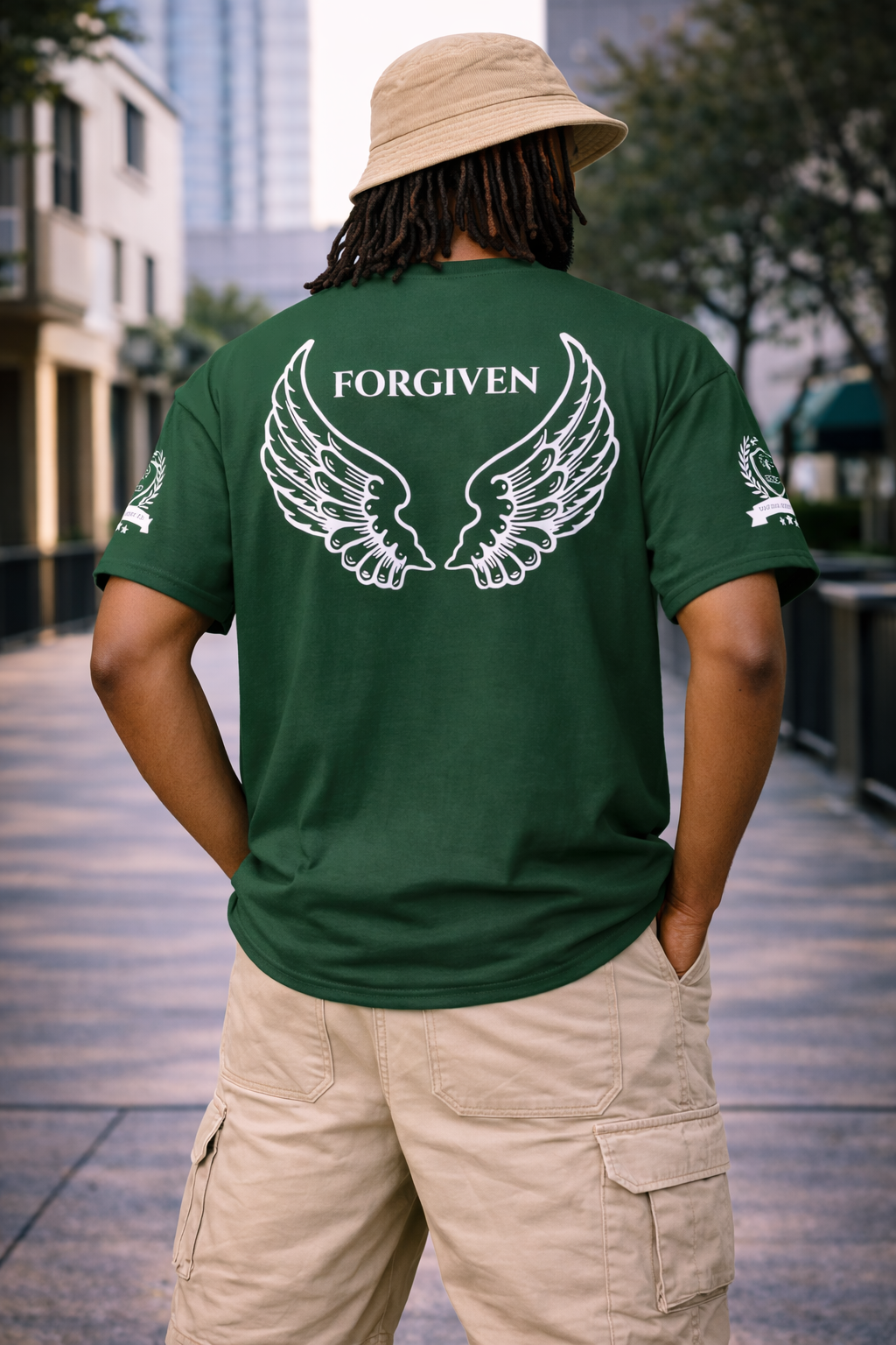 NEW!!! Godfidence Forgiven Angel Wings Classic Tee