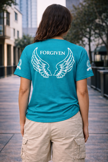 NEW!!! Godfidence Forgiven Angel Wings Classic Tee