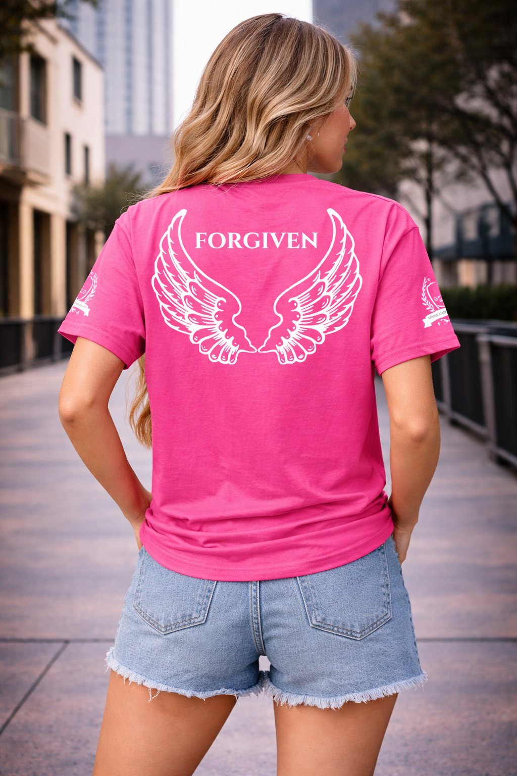 NEW!!! Godfidence Forgiven Angel Wings Classic Tee
