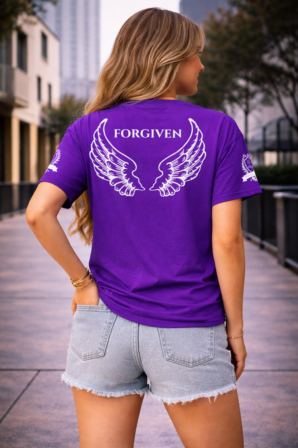 NEW!!! Godfidence Forgiven Angel Wings Classic Tee