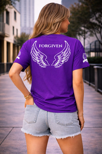 NEW!!! Godfidence Forgiven Angel Wings Classic Tee