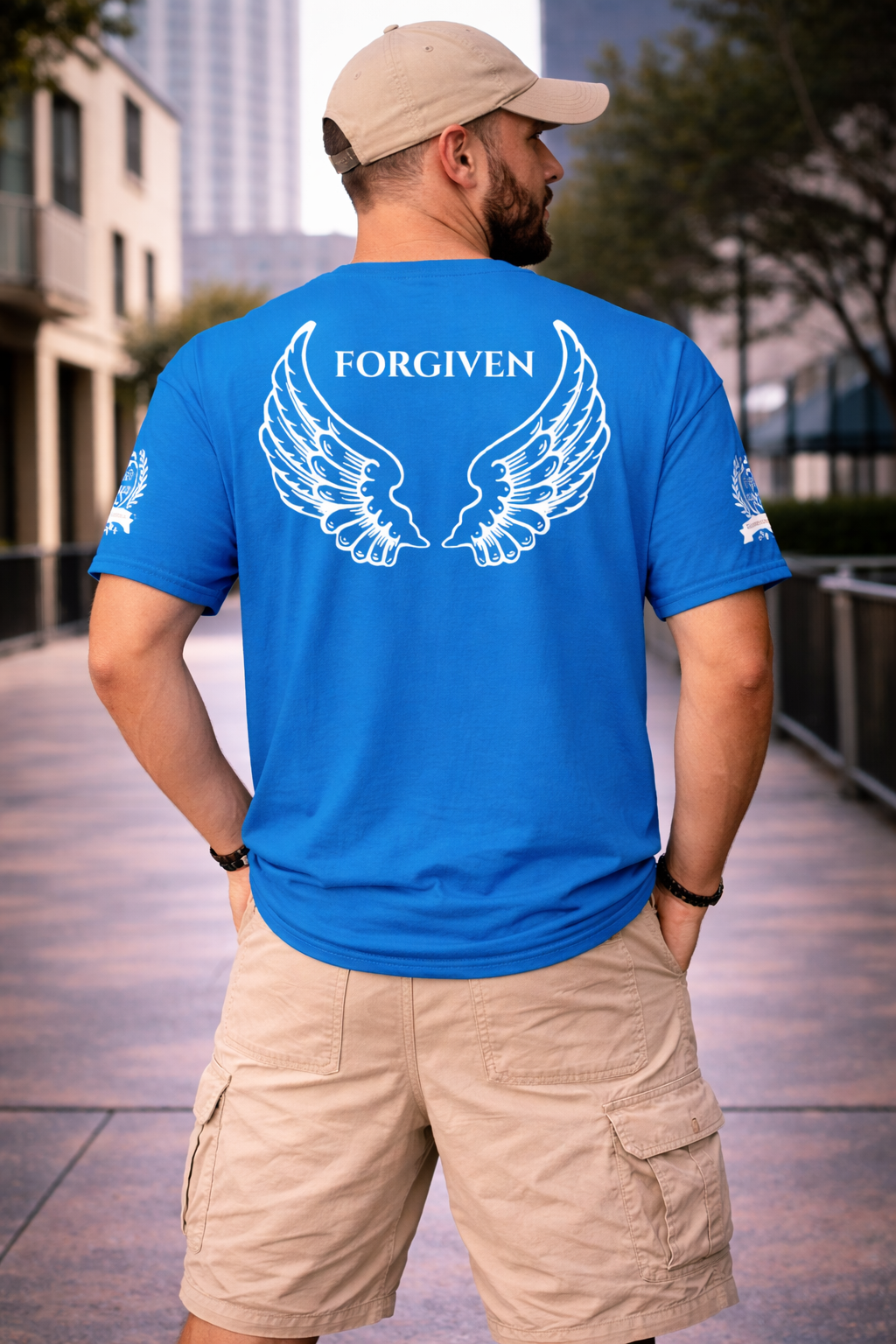 NEW!!! Godfidence Forgiven Angel Wings Classic Tee