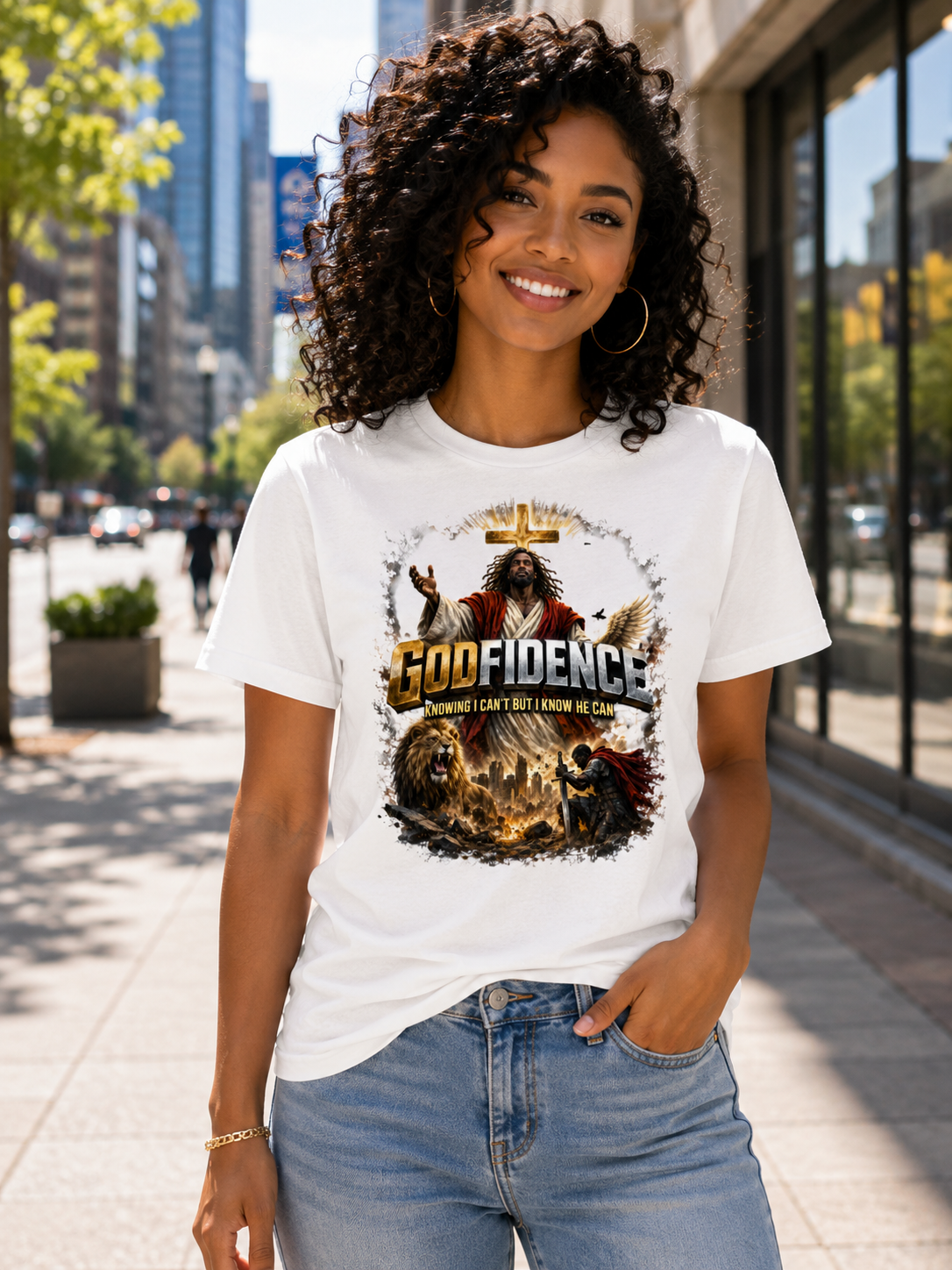 NEW!! Godfidence Womens War Front Tee