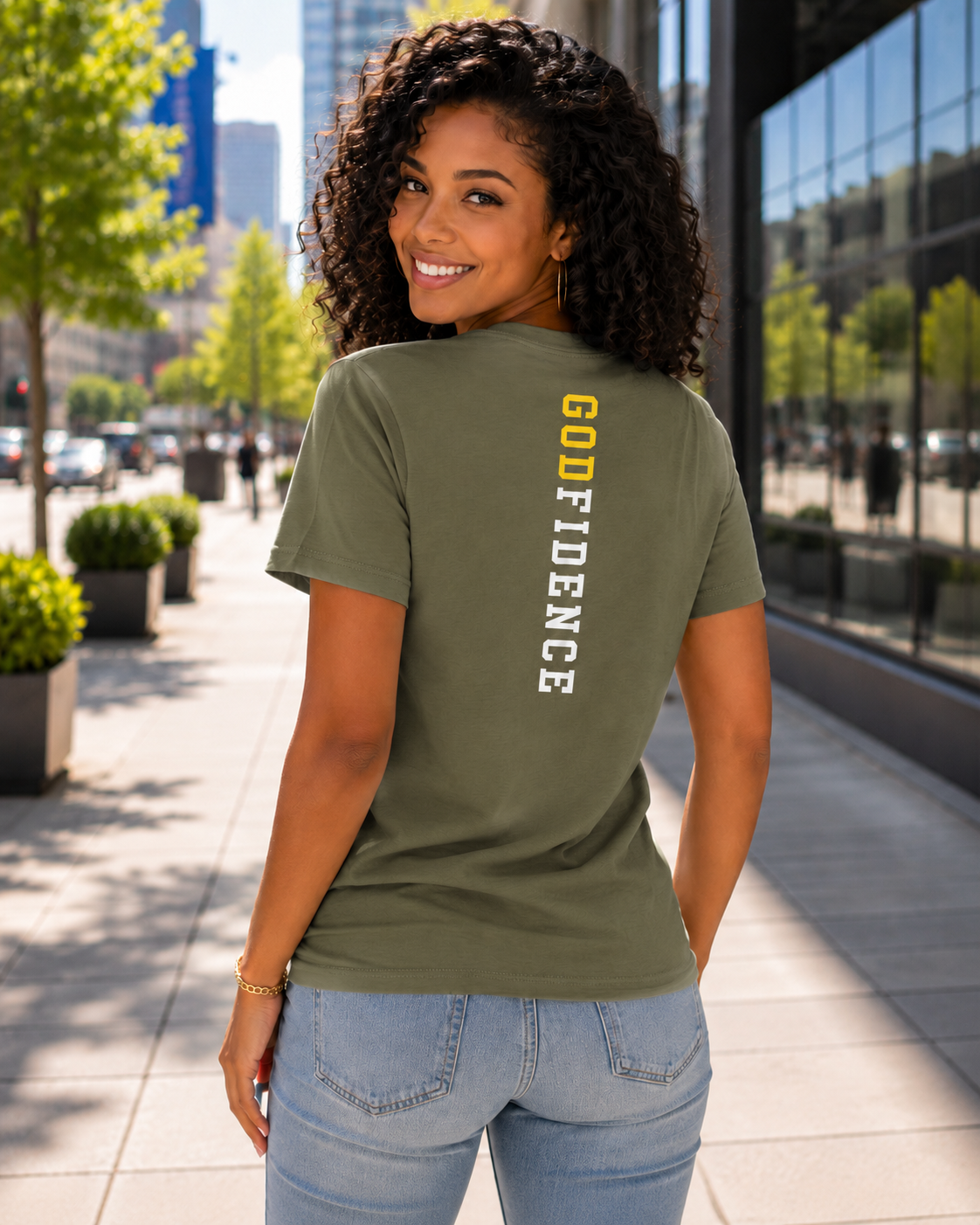 NEW!! Godfidence Womens War Front Tee