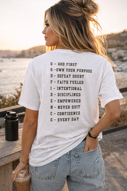 NEW!!! Godfidence Acronym Classic Tee - Godfidence Every Day G.E.D. Brand