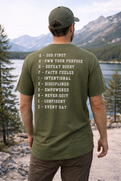 NEW!!! Godfidence Acronym White Letters - Godfidence Every Day G.E.D. Brand