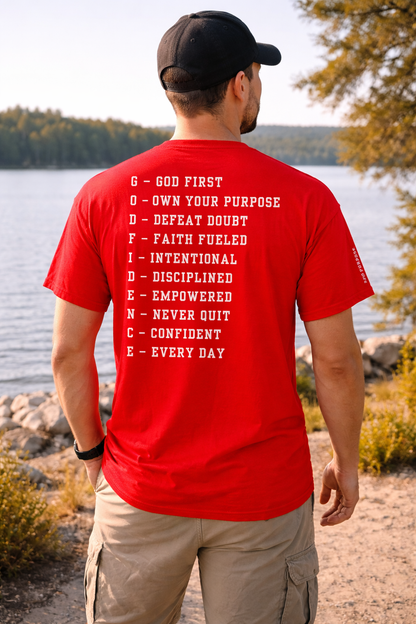 NEW!!! Godfidence Acronym White Letters - Godfidence Every Day G.E.D. Brand