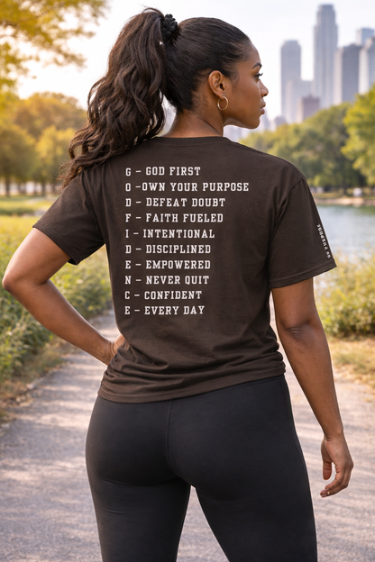 NEW!!! Godfidence Acronym White Letters - Godfidence Every Day G.E.D. Brand