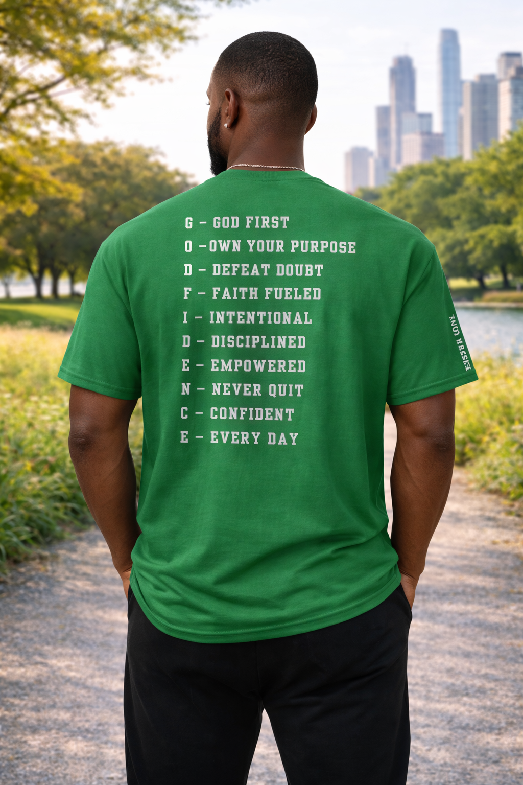 NEW!!! Godfidence Acronym White Letters - Godfidence Every Day G.E.D. Brand