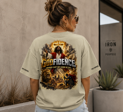 NEW!! Godfidence War Oversized faded t-shirt - Godfidence Every Day G.E.D. Brand
