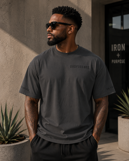 NEW!! Godfidence War Oversized faded t-shirt - Godfidence Every Day G.E.D. Brand