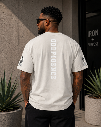 NEW!! Godfidence War Front Oversized faded t-shirt - Godfidence Every Day G.E.D. Brand