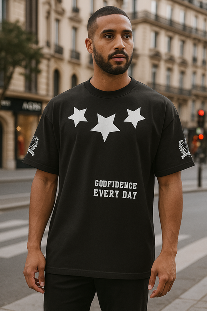 NEW!!! Godfidence Every Day What A God Oversized faded t-shirt - Godfidence Every Day G.E.D. Brand