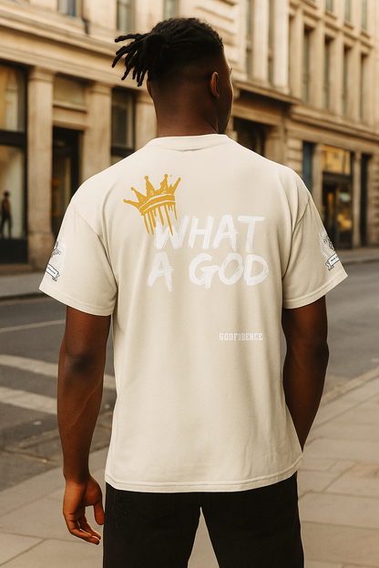 NEW!!! Godfidence Every Day What A God Oversized faded t-shirt - Godfidence Every Day G.E.D. Brand
