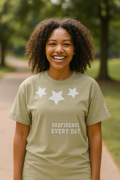 NEW!!! Godfidence Every Day What A God Oversized faded t-shirt - Godfidence Every Day G.E.D. Brand